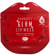 Гидрогелевые патчи для губ с розой BeauuGreen Hydrogel Glam Lip Mask - Rose, 3 гр.
