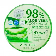 Универсальный увлажняющий гель 3W CLINIC 98% Aloe Vera Soothing Gel с алоэ вера, 300 мл