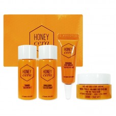 Набор уходовый мини Etude House Honey Cera Skin Care Set с эсктрактом меда, 4 шт.