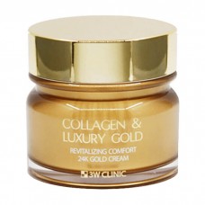 Омолаживающий крем для лица 3W CLINIC Collagen & Luxury Gold Cream с коллагеном и коллоидным золотом, 100 мл
