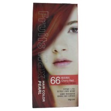 Краска для волос на фруктовой основе Welcos Fruits Wax Pearl Hair Color #66  60 мл*60 гр.