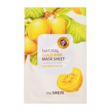 Маска для лица тканевая с экстрактом киви The Saem Natural Gold Kiwi Mask Sheet, 21 гр.
