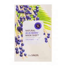 Маска для лица тканевая с экстрактом ягод асаи The Saem Natural Acai Berry Mask Sheet, 21 гр.