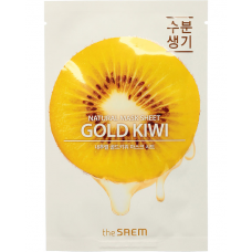 Маска для лица тканевая с экстрактом киви The Saem Natural Gold Kiwi Mask Sheet, 21 мл.