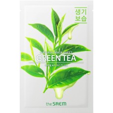 Маска для лица тканевая с экстрактом зеленого чая The Saem Natural Green Tea Mask Sheet, 21 мл.
