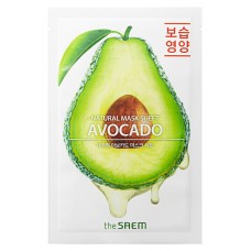 Маска для лица тканевая с экстрактом авокадо The Saem Natural Avocado Mask Sheet, 21 мл.