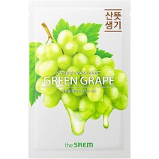 Маска для лица тканевая с экстрактом винограда The Saem Natural Green Grape Mask Sheet, 21 мл.