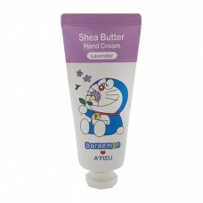 Крем для рук с маслом ши и ароматом лаванды A'pieu Doraemon Shea Butter Hand Cream Lavender, 35 мл.
