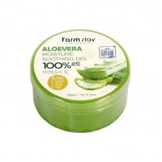 Многофункциональный гель с экстрактом алоэ FarmStay Aloe Vera Moisture Soothing Gel 100%, 300 мл