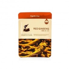 Омолаживающая тканевая маска для лица с женьшенем FarmStay Visible Difference Mask Sheet Red Ginseng, 23 мл 