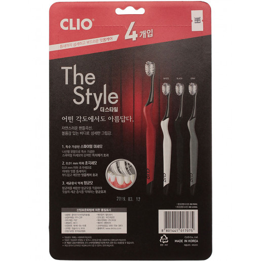 Набор зубных щеток Clio The Style Toothbrush, 4 шт.
