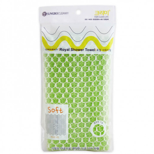 Мочалка для душа Sungbo Cleamy Royal Shower Towel 28 х 90 см, 1 шт.