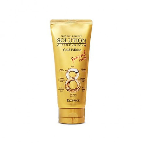 Пенка для умывания Deoproce Natural Perfect Solution Cleansing Foam Gold Edition, 170 гр.