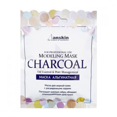 Альгинатная маска для кожи с расширенными порами Anskin Charcoal Modeling Mask, 25 гр.