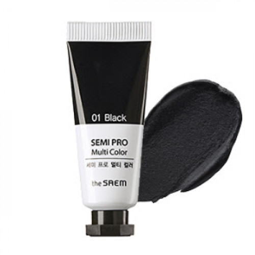 Универсальный цветной пигмент The Saem Semi Pro Multi Color 01 Black, 5 мл