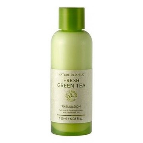 Освежающая эмульсия для лица Nature Republic Fresh Green Tea 70 Emulsion с экстрактом зеленого чая, 180 мл