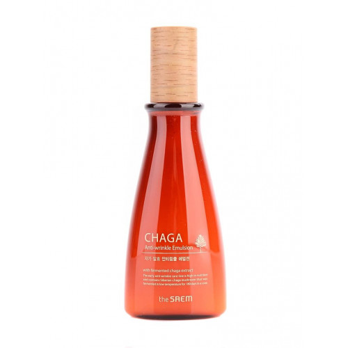 Эмульсия антивозрастная обогащенная с экстрактом чаги The Saem CHAGA Anti-wrinkle Emulsion, 140 мл.