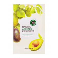 Тканевая маска для лица The Saem Natural Avocado Mask Sheet с экстрактом авокадо, 21 мл