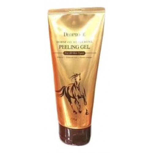 Пилинг-гель для лица Deoproce Horse Oil Hyalurone Peeling Gel с гиалуроновой кислотой и лошадиным жиром, 170 гр.