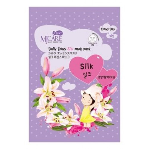 Тканевая маска для лица Mijin MJ Care Daily Dewy Silk Mask Pack с аминокислотами шелка, 25 гр.