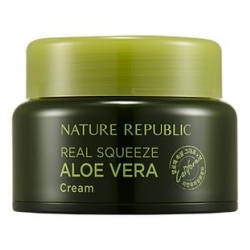 Крем для лица Nature Republic Real Squeeze Aloe Vera Cream, с экстрактом алоэ, 50 мл