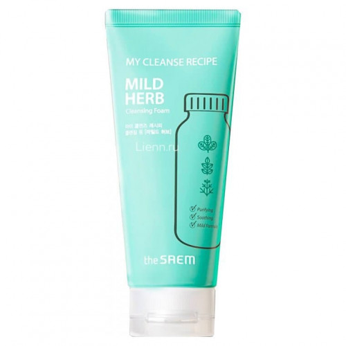 Пенка для умывания The Saem My Cleanse Recipe Cleansing Foam Mild Herb, 150 мл