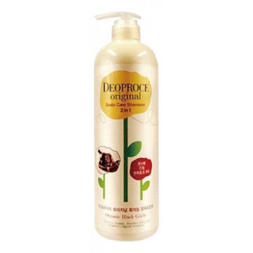 Шампунь-бальзам для волос Deoproce Original Scalp Care 2-in-1 Shampoo Black Garlic, 1000 мл