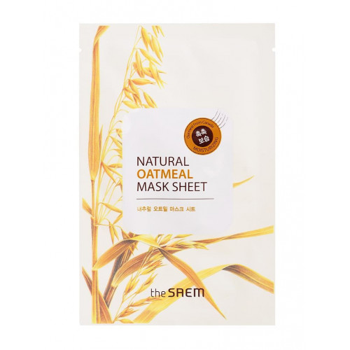 Тканевая маска для лица The Saem Natural Oatmeal Mask Sheet с экстрактом овсянки, 21 мл