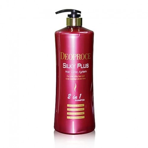 Шампунь-бальзам для окрашенных волос Deoproce Silky Plus Hair Clinic System 2-in-1 Shampoo & Rinse, 1500 мл