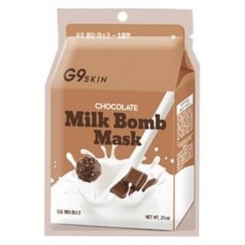 Маска для лица тканевая G9SKIN Milk Bomb Mask Chocolate, 21 мл