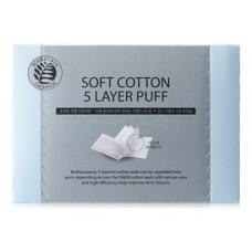 Спонжи хлопковые косметические The Saem Soft Cotton 5 Layer Puff (ребрендинг 2017), 80 шт.