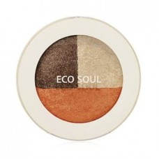 Тени для век тройные Eco Soul Triple Dome Shadow OR01 Sniper Mode Orange (ребрендинг), 5,5 гр.