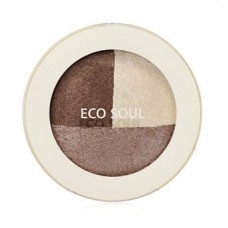 Тени для век тройные The Saem Eco Soul Triple Dome Shadow BR01 Accomplished Brown, 5,5 гр.