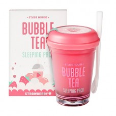 Ночная маска для лица Etude House Bubble Tea Sleeping Pack Strawberry с экстрактом клубники, 100 мл