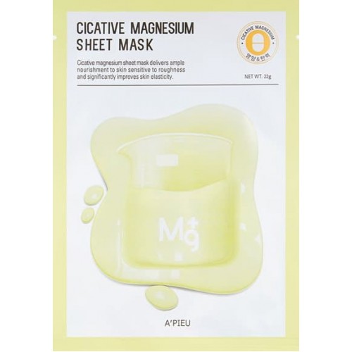 Питательная тканевая маска для лица A'Pieu Cicative Magnesium Sheet Mask с магнием, 22 гр.