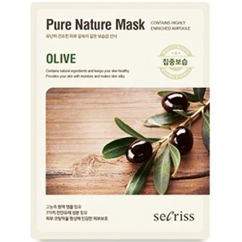 Тканевая маска для лица Anskin Secriss Pure Nature Mask Pack Olive, 25 мл