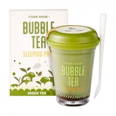 Ночная маска для лица Etude House Bubble Tea Sleeping Pack Green Tea с экстрактом зеленого чая, 100 мл