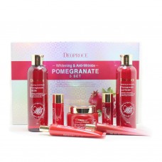 Антивозрастной подарочный набор Deoproce Pomegranate 5 Set с экстрактом граната, 260 мл х 2 / 100 мл / 40 мл х 2 / 30 мл х 2