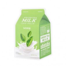 Тканевая маска успокаивающая A'Pieu Green Tea Milk One-Pack с экстрактом зеленого чая и гамамелиса, 21 мл