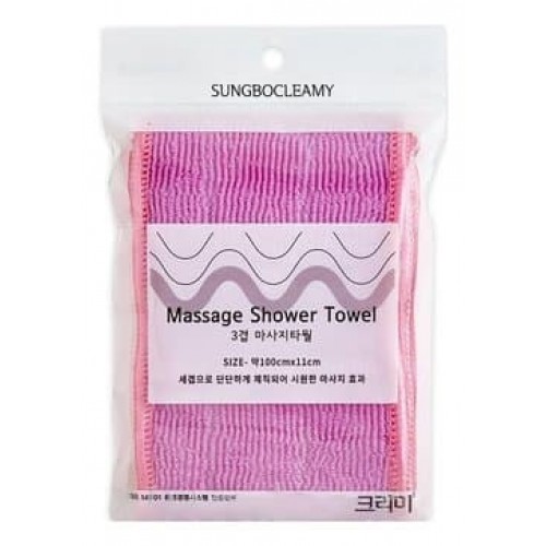 Мочалка для душа Sungbo Cleamy Massage Shower Towel, 1 шт.