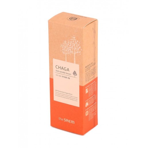 Сыворотка антивозрастная обогащенная The Saem CHAGA Anti-wrinkle Serum с экстрактом чаги, 65 мл