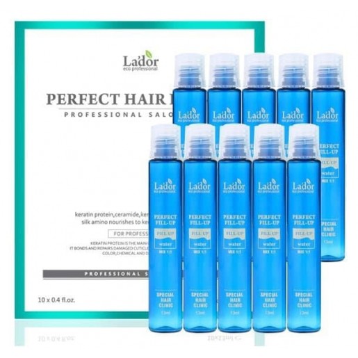 Филлер для восстановления волос La’dor Perfect Hair Filler, 10 шт. по 13 мл