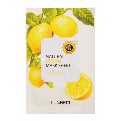 Тканевая маска для лица The Saem Natural Lemon Mask Sheet с экстрактом лимона, 21 мл