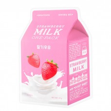 Осветляющая маска A'Pieu Strawberry Milk One-Pack с экстрактом клубники, 25 мл