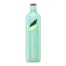 Безсиликоновый шампунь Innisfree Green Tea Mint Fresh Shampoo с экстрактом мяты для глубокой очистки волос и кожи головы, 300 мл
