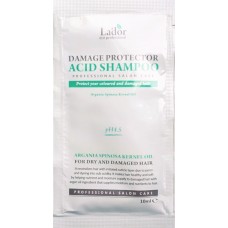 Бесщелочной шампунь La’dor Damaged Protector Acid Shampoo с коллагеном и аргановым маслом, 10 мл